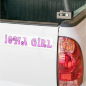 Roze Iowa Girl Bumpersticker (Op Truck)