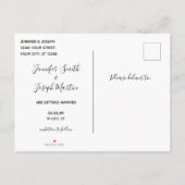 Roze Iowa Red Heart sla de datum op Aankondigingskaart (Achterkant)