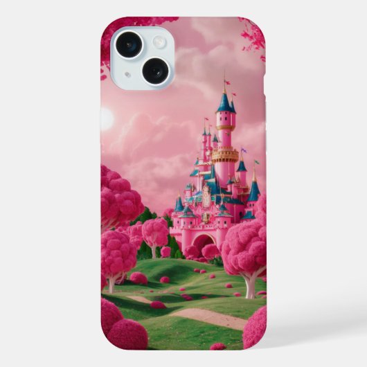 Roze iPhone 13 Hoesje 15 Plus Case (Achterkant)