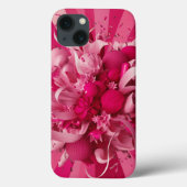 Roze iPhone 13 Hoesje met Lego Stijl (Achterkant)