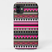 Roze iPhone 5 Hoesje - Aztec Pattern (Achterkant)