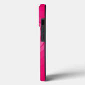 Roze iPhone Case Gift met Harten Custom Jouw naam (Achterkant / Links)