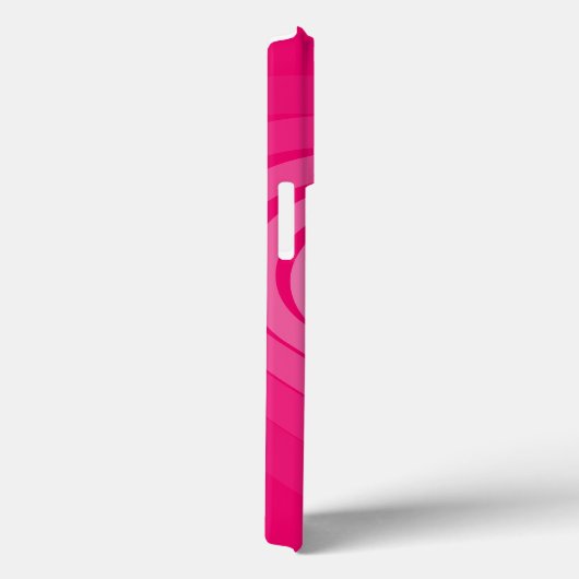 Roze iPhone Case met harten en aangepaste naam (Achterkant / Rechts)