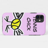 Roze iPhone-draagtas met tennisontwerp Case-Mate iPhone Case (Achterkant (horizontaal))
