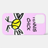 Roze iPhone-draagtas met tennisontwerp Case-Mate iPhone Case (Achterkant (horizontaal))