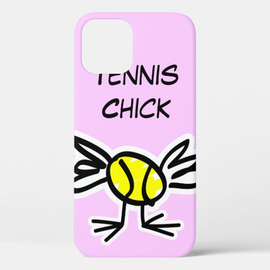 Roze iPhone-draagtas met tennisontwerp Case-Mate iPhone Case (Achterkant)