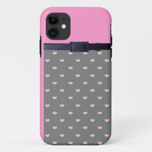 Roze iPhone-draagtas voor hart iPhone 11 Hoesje