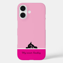 Roze iPhone Hoesje met Ontwerp van een Cute Kitten