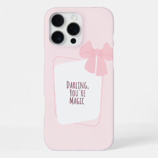 Roze iPhone-hoesje met strik iPhone 16 Pro Max Hoesje