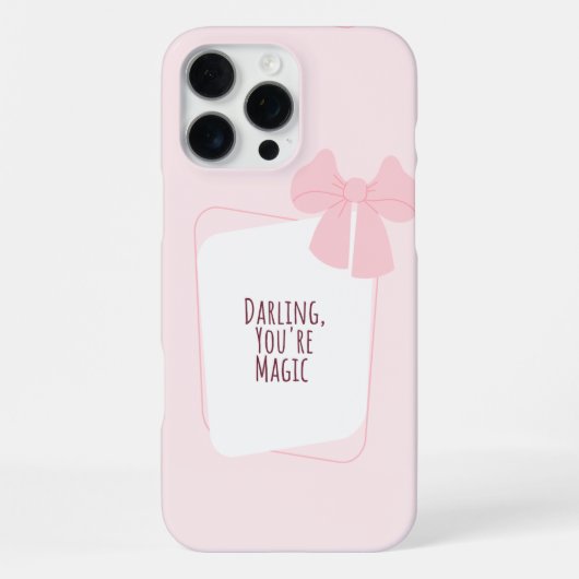 Roze iPhone-hoesje met strik iPhone Hoesje (Achterkant)