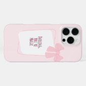 Roze iPhone-hoesje met strik iPhone Hoesje (Achterkant horizontaal)