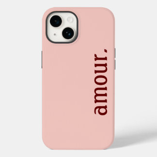 roze iPhone-romp "Amour". Case-Mate iPhone 14 Hoesje