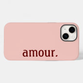 roze iPhone-romp "Amour". Case-Mate iPhone Case (Achterkant (horizontaal))
