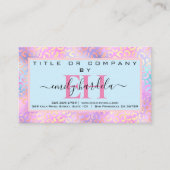 Roze Iredescent Leopard Professional Visitekaartje (Voorkant)