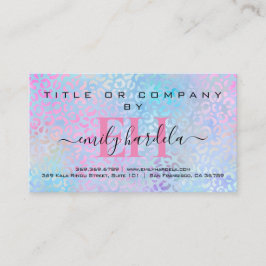 Roze Iridescent Leopard Professional Visitekaartje