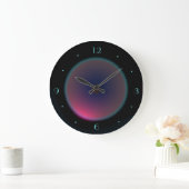 Roze Iridescent Moon Black > Wall klok (Huis)