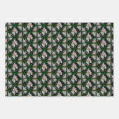 Roze Iris Energies Abstracte Floral Art Inpakpapier Vel (Voorkant)