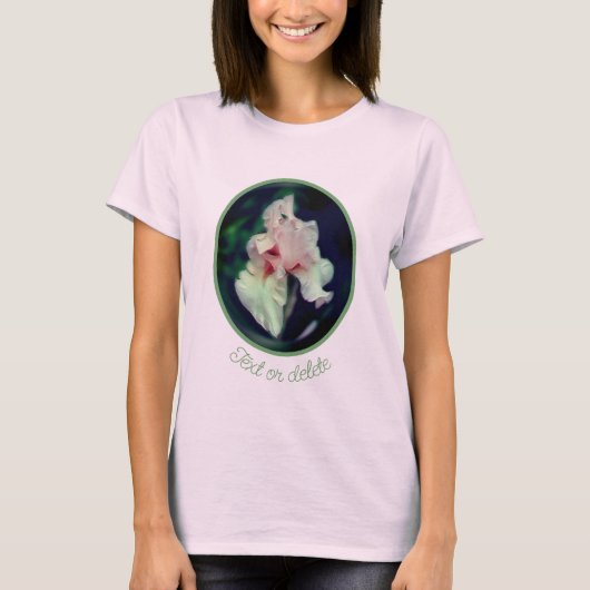 Roze Iris Floral Abstracte kunst op maat T-shirt (Voorkant)
