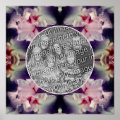 Roze Iris Flower Lijst Creëer Uw eigen foto Poster (Voorkant)