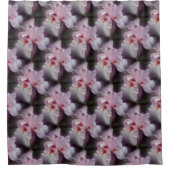 Roze Iris Flower Pattern Douchegordijn (Voorkant)
