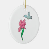 Roze Iris Keramisch Ornament (Rechts)