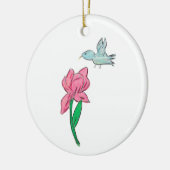 Roze Iris Keramisch Ornament (Links)