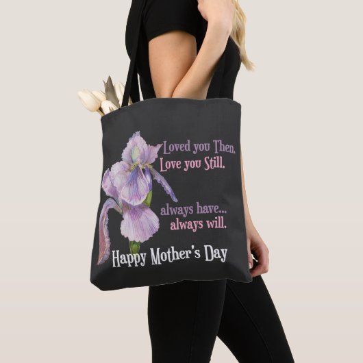 Roze Iris Love Moederdag Tote Bag (Dichtbij)