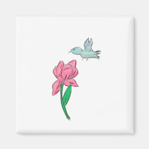 Roze Iris Magneet
