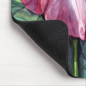 Roze Iris Mousepad Muismat (Hoek)