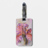 ROZE IRIS PERSOONLIJKE BAGAGEBAGAGELABEL BAGAGELABEL (Achterkant verticaal)