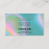 Roze iriserend holografisch visitekaartje (Achterkant)