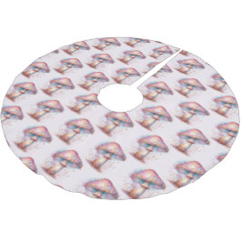 Roze iriserende betoverde paddenstoelen Decor Kerstboom Rok