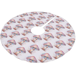 Roze iriserende betoverde paddenstoelen Decor Kerstboom Rok