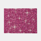 Roze iriserende glitter deurmat (Voorkant)