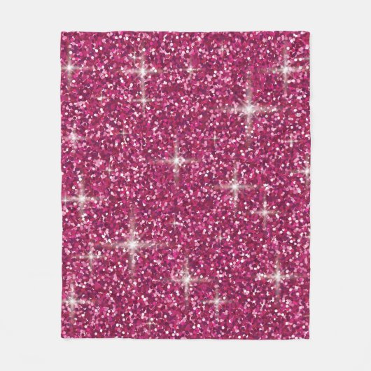 Roze iriserende glitter fleece deken (Voorkant)