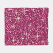 Roze iriserende glitter fleece deken (Voorkant (Horizontaal))