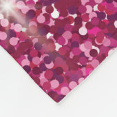 Roze iriserende glitter fleece deken (Hoek)