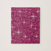 Roze iriserende glitter legpuzzel (Verticaal)