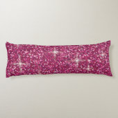 Roze iriserende glitter lichaamskussen (Achterkant)