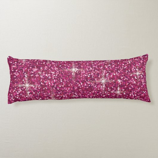 Roze iriserende glitter lichaamskussen (Achterkant)