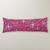 Roze iriserende glitter lichaamskussen (Voorkant)