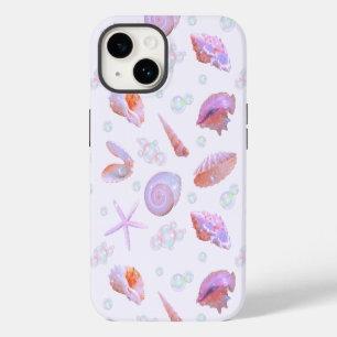 Roze Iriserende Mermaidcore Zee Schelp Parel Y2K iPhone 14 Hoesje