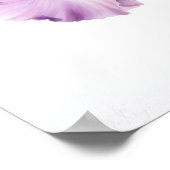 Roze Irissen Bloemenkunst Print Poster (Hoek)