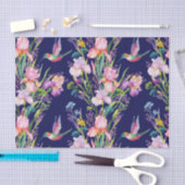 Roze irissen en kolibries tissuepapier (Craft)
