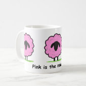 Roze is de New Black - schaap mok (Voorkant links)