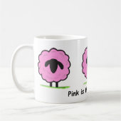 Roze is de New Black - schaap mok (Links)