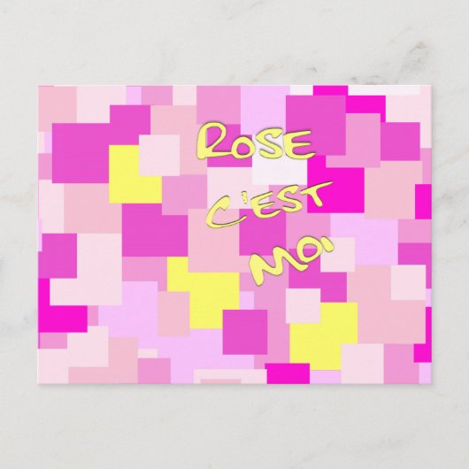 Roze is mij briefkaart (Voorkant)