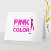 Roze Is Mijn Favoriete Kleur Kaart (Gele Bloem)