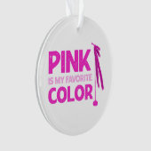 Roze Is Mijn Favoriete Kleur Ornament (voorkant)