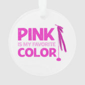 Roze Is Mijn Favoriete Kleur Ornament (achterkant)